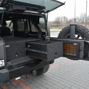 Expedition storage system with sleeping platform for Jeep Wrangler JK
