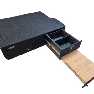 Expedition sleeping system for Toyota Land Cruiser 150 (2018+) with bamboo worktop and table