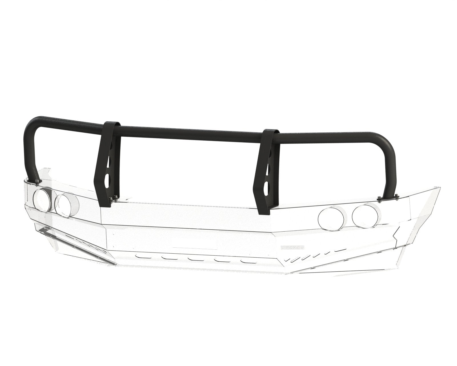 Bull bar for bumper Mitsubishi Pajero IV 2015