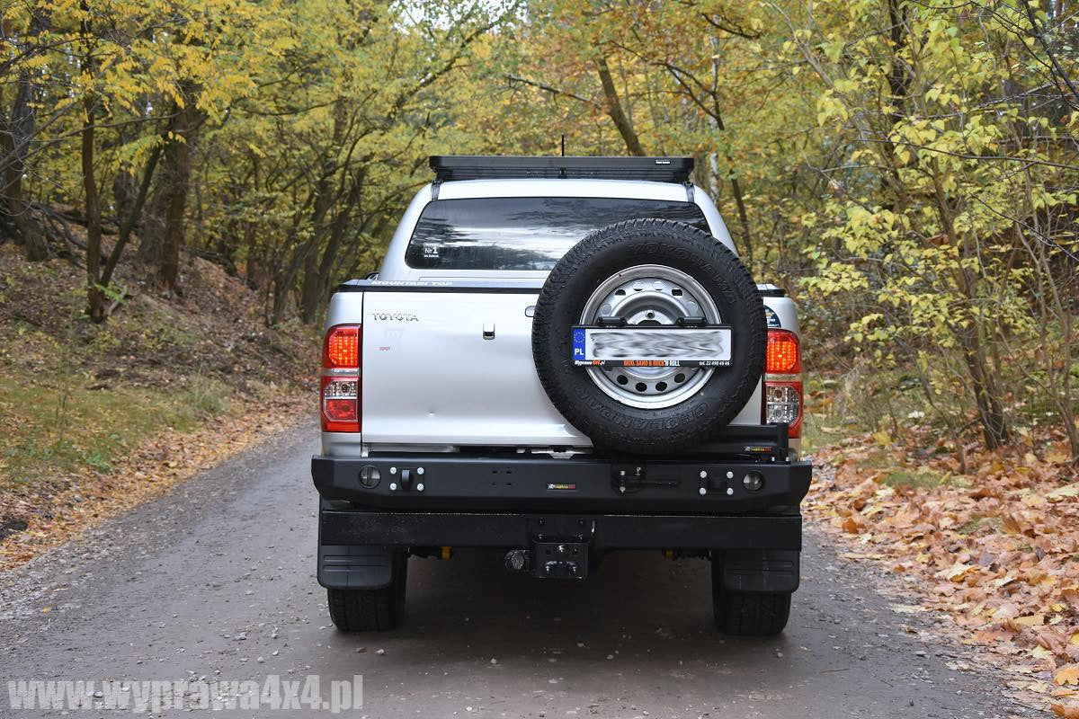Rear bumper Toyota Hilux 05-15 (prepared for wheel carrier and jerry can mount)