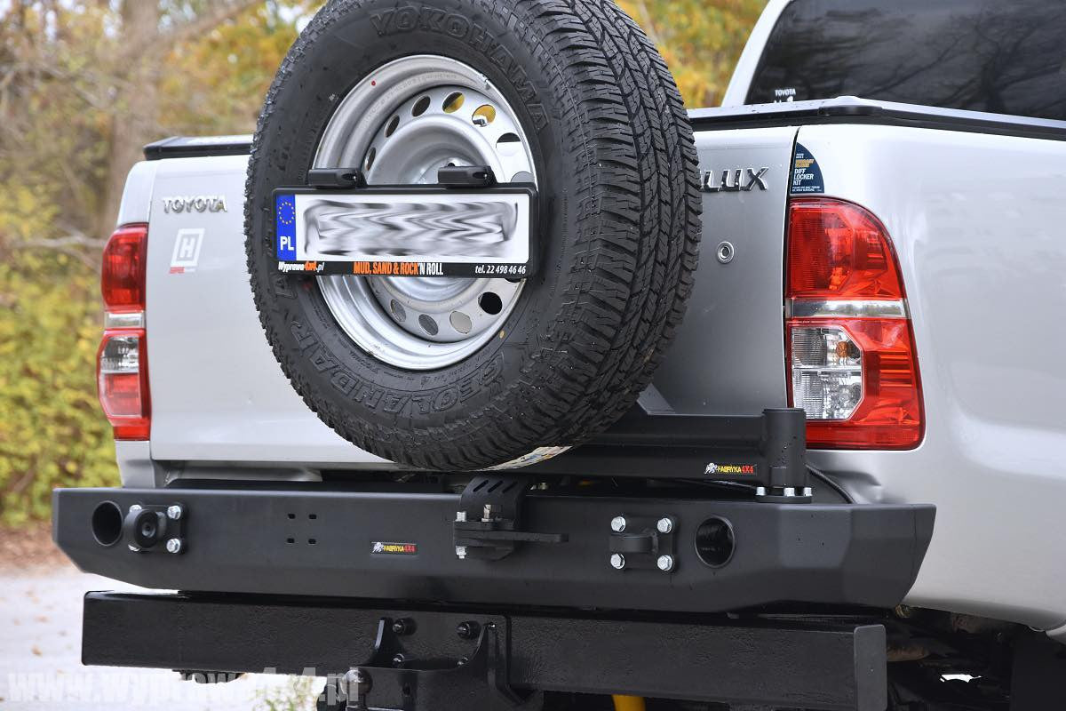 Rear bumper Toyota Hilux 05-15 (prepared for wheel carrier and jerry can mount)