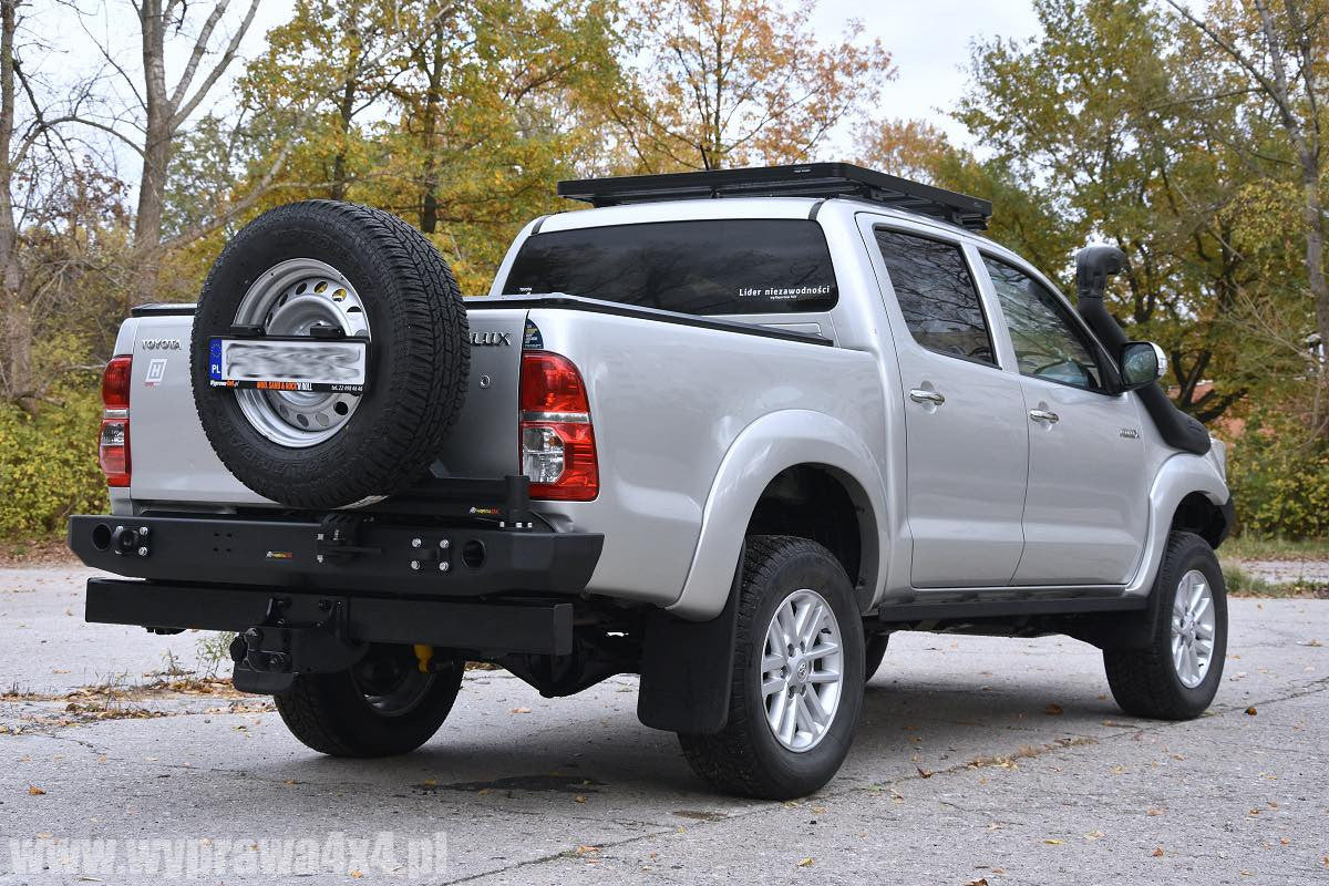Rear bumper Toyota Hilux 05-15 (prepared for wheel carrier and jerry can mount)