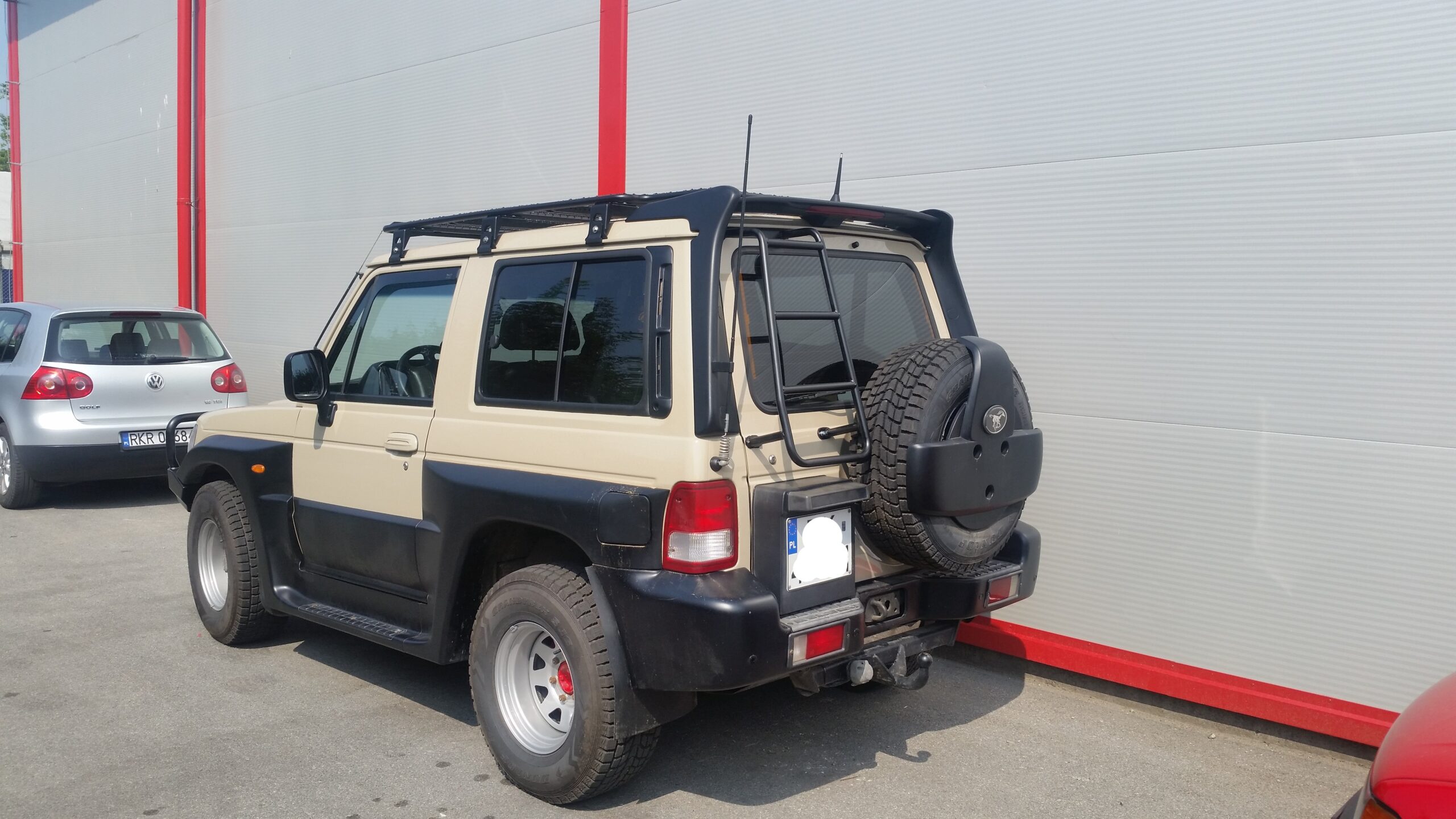 Roof rack / roof platform with mesh Hyundai Galloper Innovation 98-03