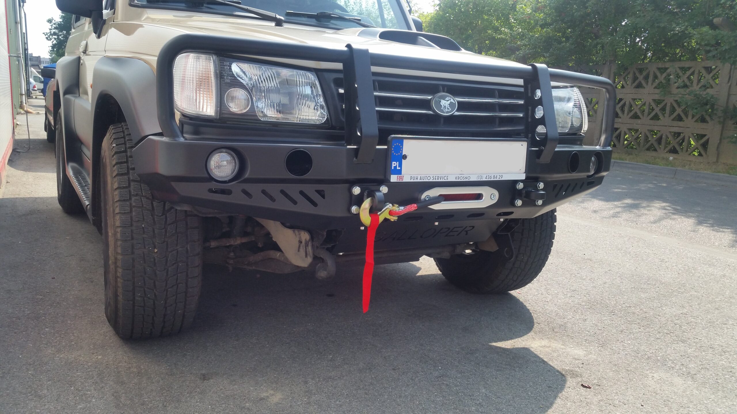 Bull bar for bumper Hyundai Galloper Innovation 98-03