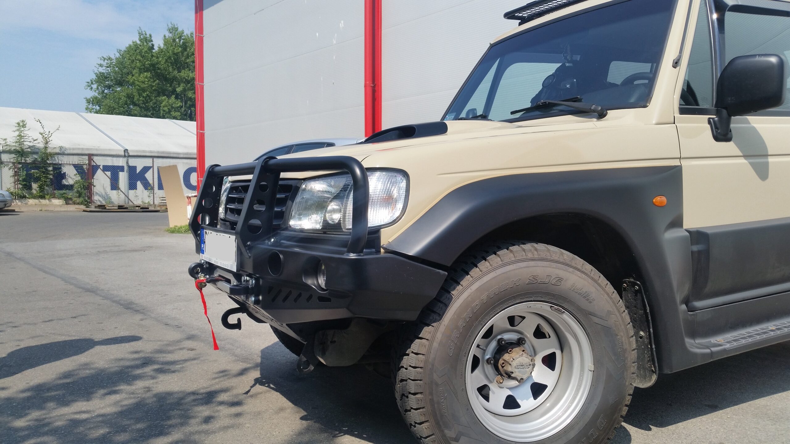 Bull bar for bumper Hyundai Galloper Innovation 98-03