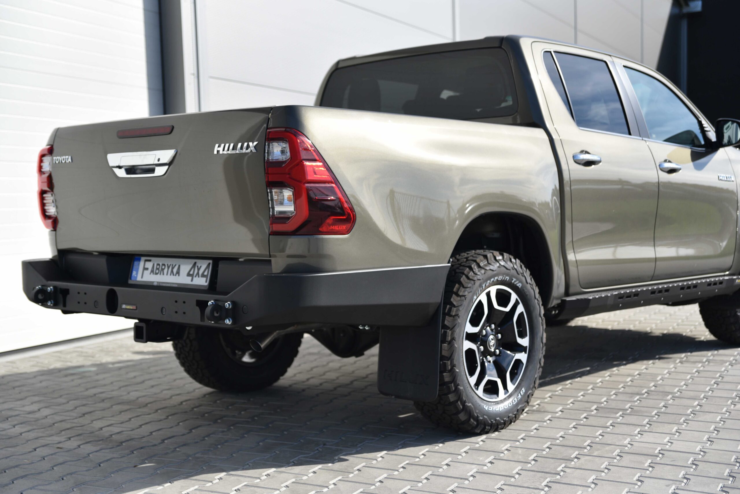 Long rear bumper without lights Toyota Hilux Revo 2020-2024