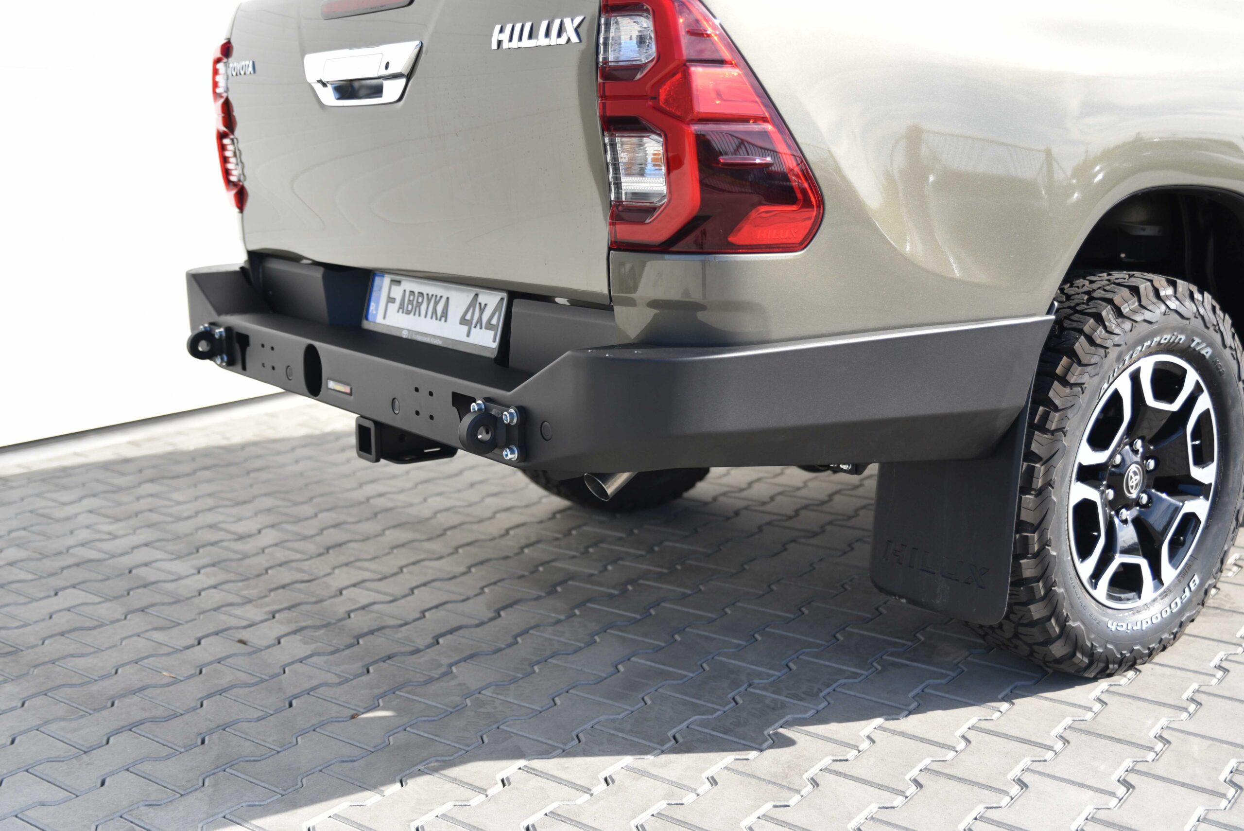 Long rear bumper without lights Toyota Hilux Revo 2020-2024