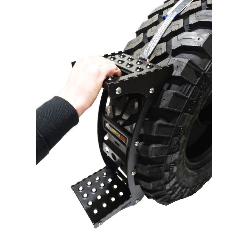 Universal ladder for spare wheel