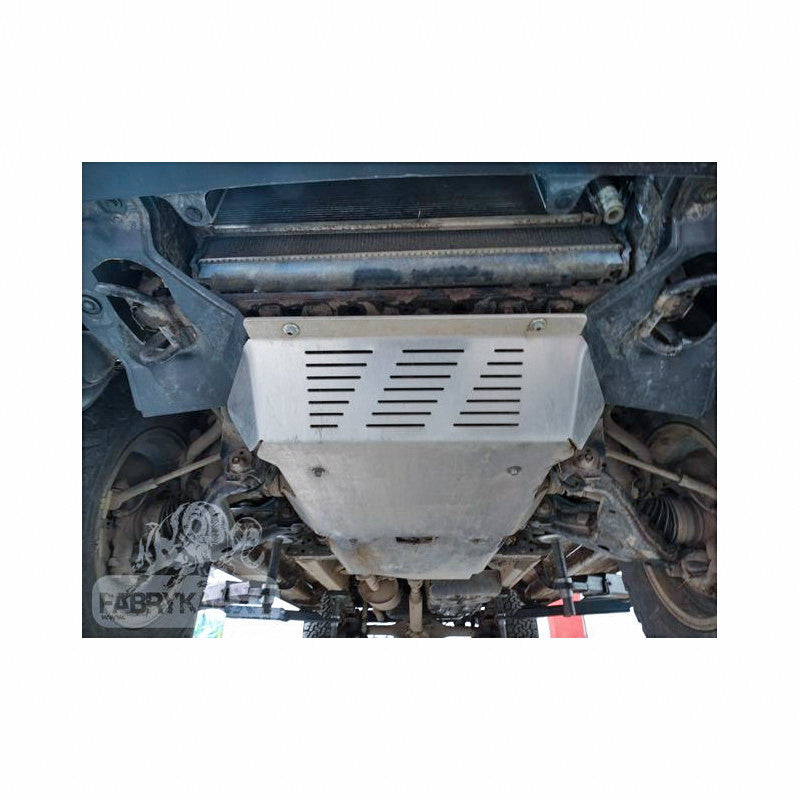 Aluminium engine skid plate for original bumper Toyota Hilux 05-15