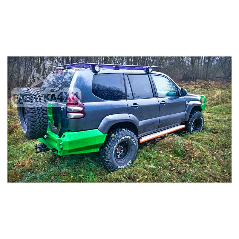 Hinge-mounted wheel carrier (version with spare wheel on tailgate) Toyota LCJ120 02-09
