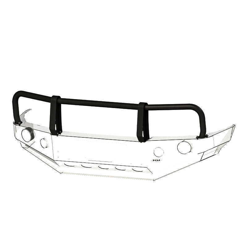 Bull bar for bumper Toyota LCJ90 / LCJ95 96-99, version with flares