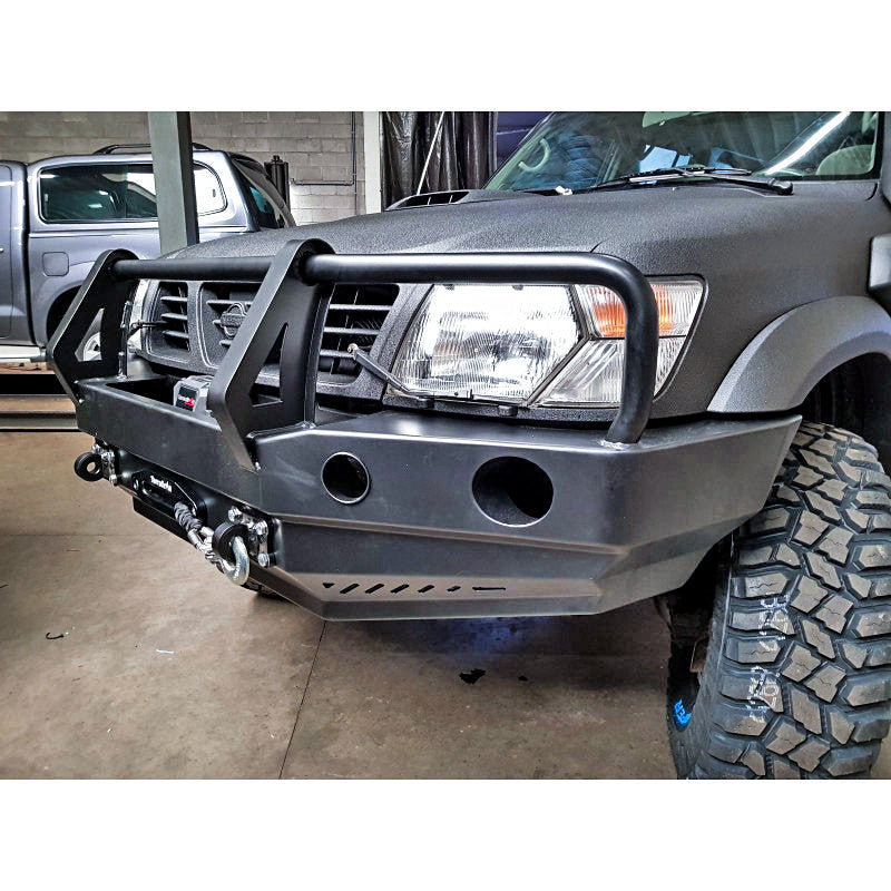 Bull bar for bumper Nissan Patrol Y61