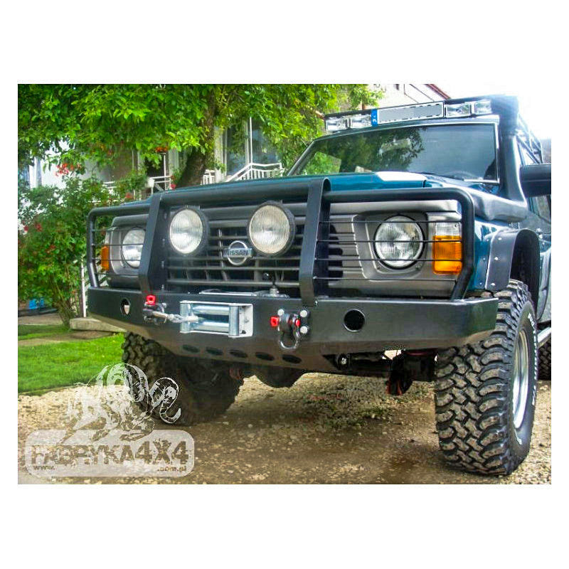 Bull bar for bumper Nissan Patrol Y60, without lights