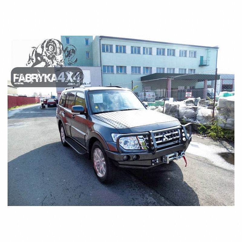 Bull bar for bumper Mitsubishi Pajero IV 2015