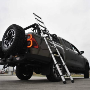 Ladder holder + 2.6 m telescopic ladder for bed rack Toyota Hilux Revo 2020-