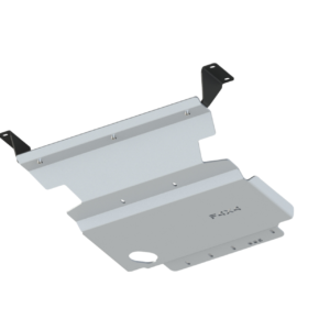 Aluminium engine skid plate for original bumper, double cab Nissan Navara D40 10-14