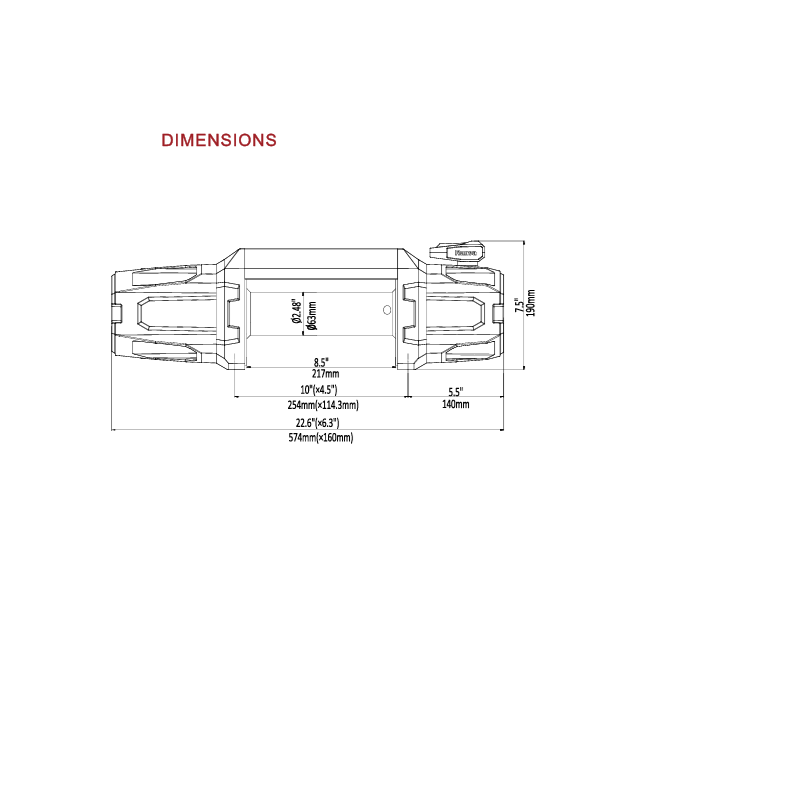 Runva 13 ADV electric winch 12V 13000 lbs with synthetic rope