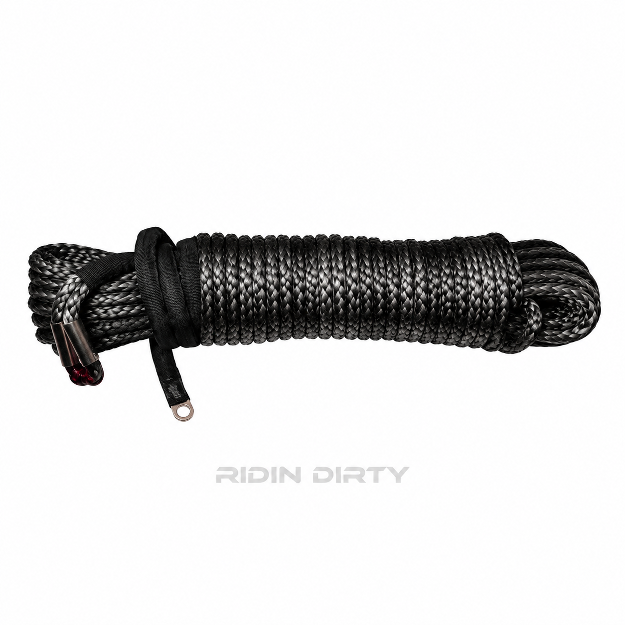 Presko synthetic winch rope 14 mm x 25 m, gray