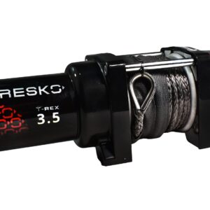 Presko T-REX 3.5 S electric winch 12V 3500 lbs with synthetic rope