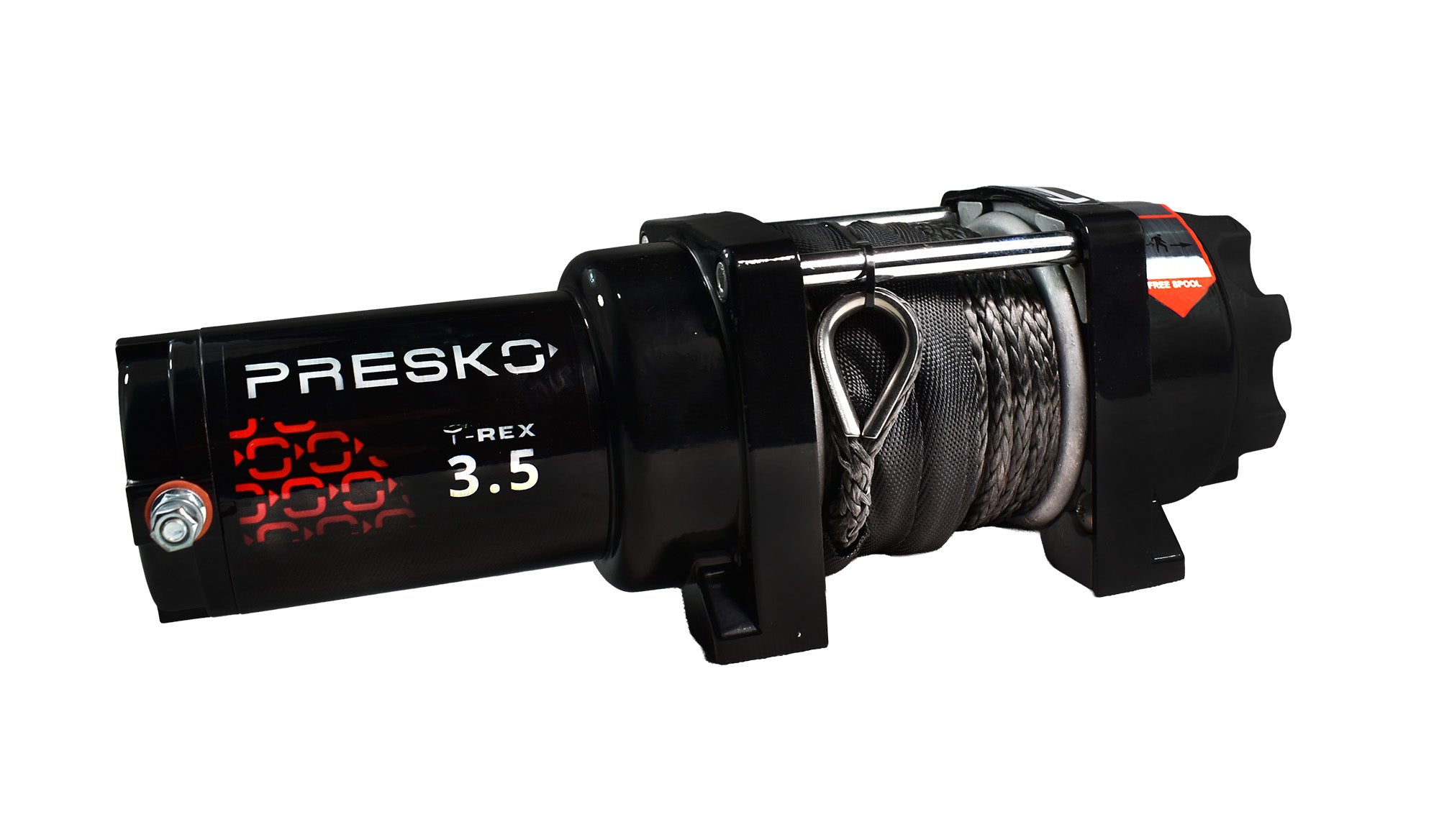 Presko T-REX 3.5 S electric winch 12V 3500 lbs with synthetic rope