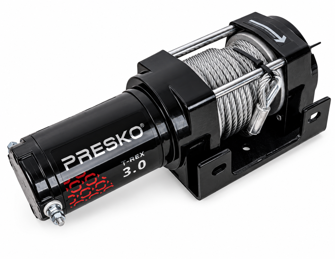 Presko T-REX 3.0 electric winch 12V 3000 lbs with steel cable