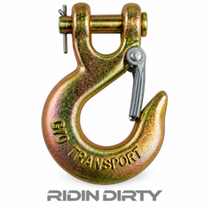 Winch hook 3/8" with safety latch