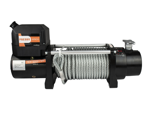 Presko PEW12000 electric winch 12V 12000 lbs with steel cable